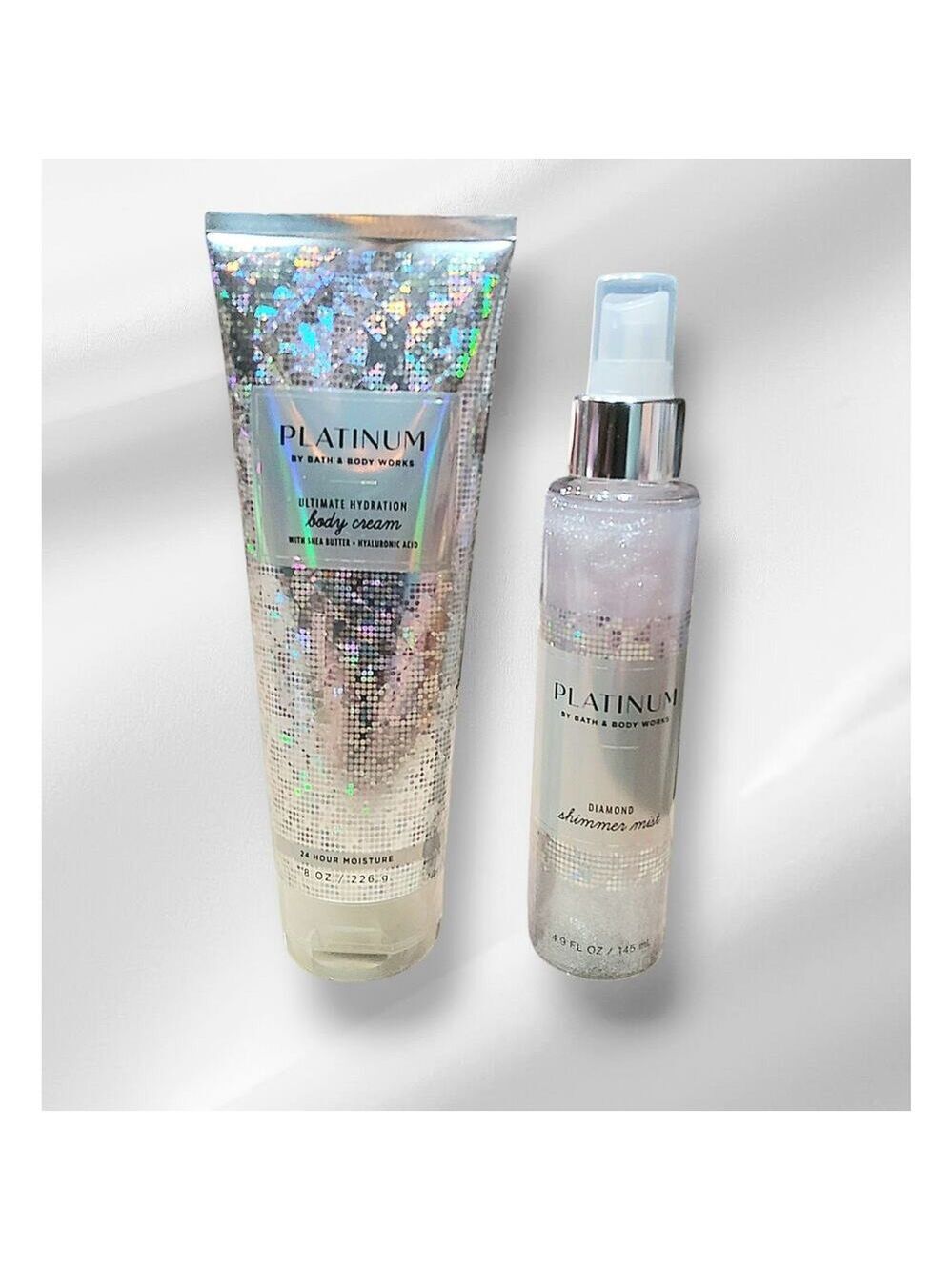 Bath & Body Works Platinum Body Cream Diamond Shimmer Mist